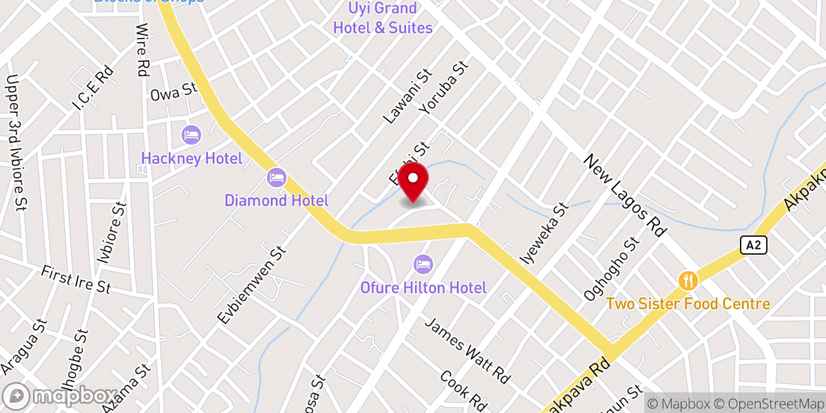 Map showing location of Bethel Baptist Mission