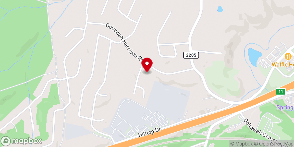 Map showing location of Mercy Baptist Church