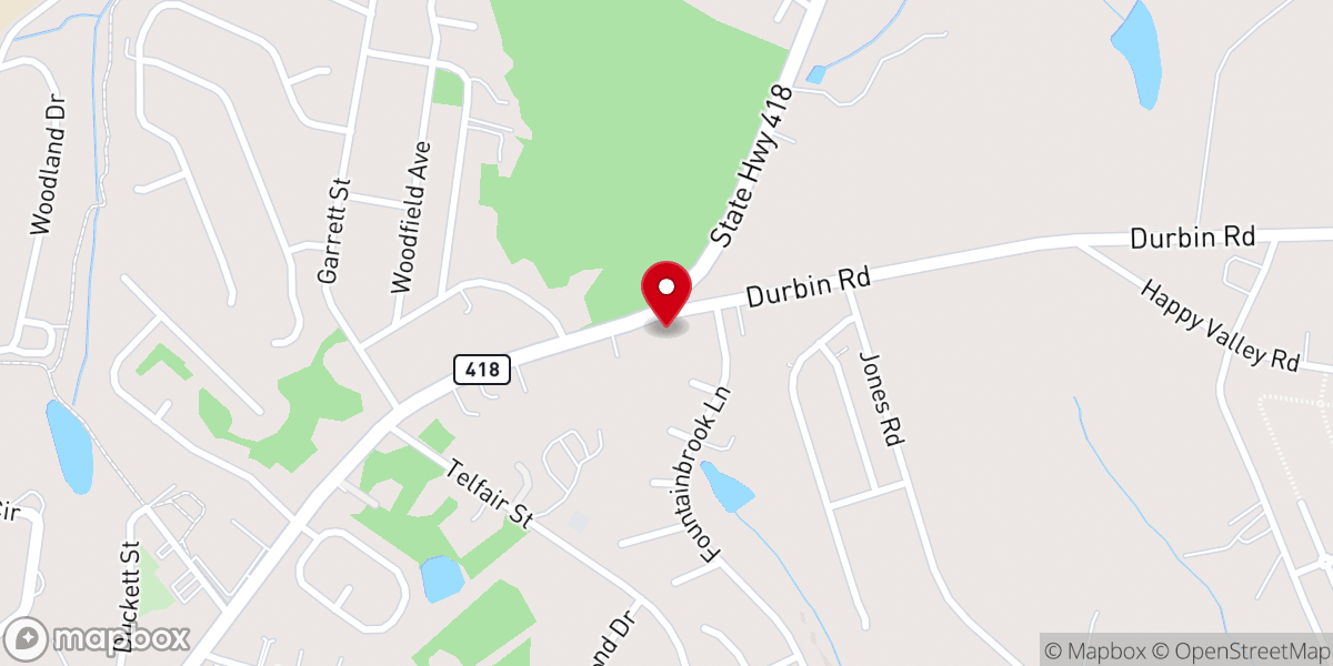 Map showing location of Pine Grove Baptist Church
