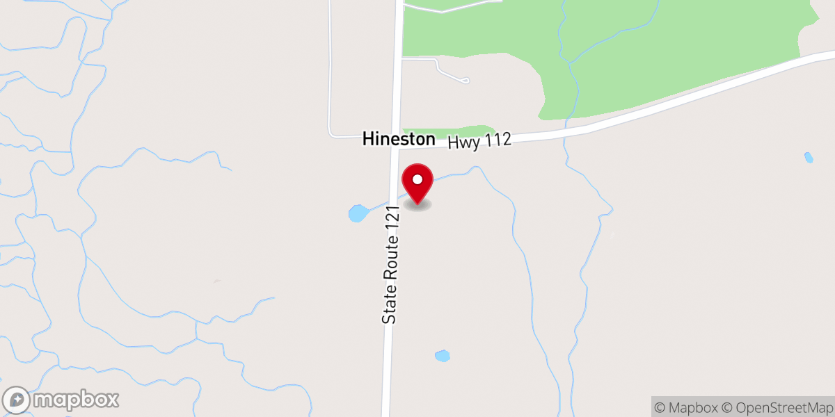 Map showing location of Hineston Substation Rapides Parish