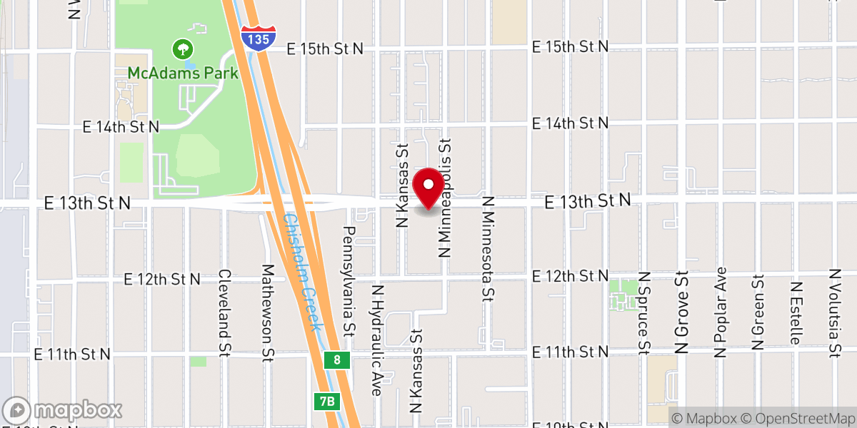 Map showing location of East Side Church of God in Christ
