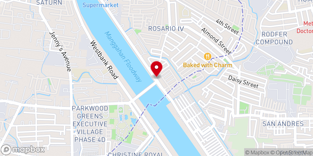 Map showing location of Community Baptist Church (Floodway)