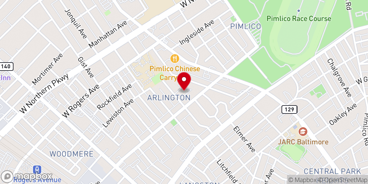 Map showing location of First Baptist Church of Pimlico