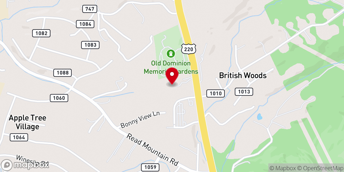 Map showing location of Dale Ridge Church of Christ