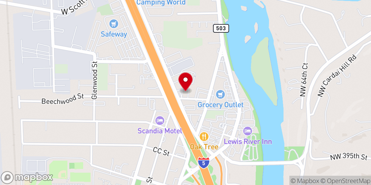 Map showing location of Woodland Seventh-Day Adventist Church