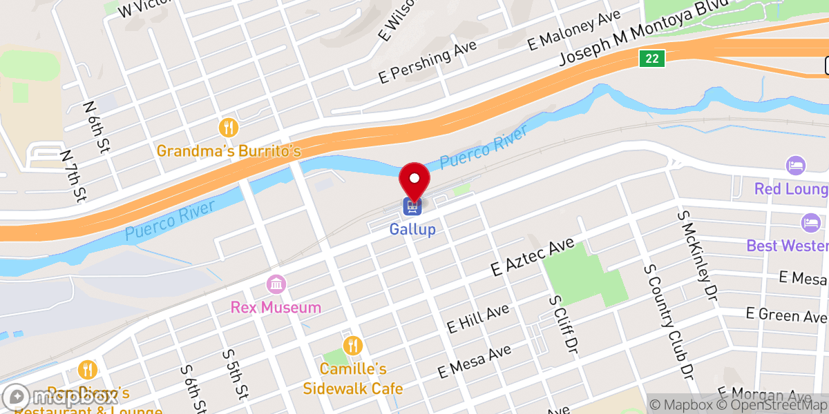 Map showing location of Navajo Code Talkers exhibit