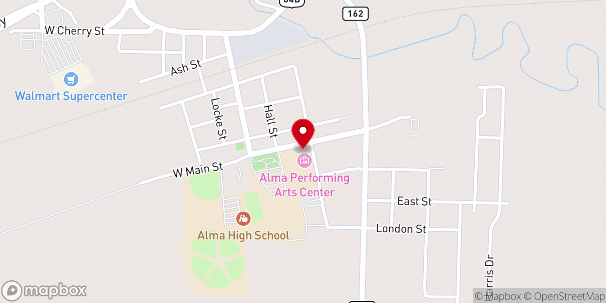 Map showing location of Skokos Performing Arts Center