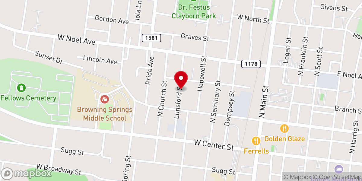 Map showing location of Holy Temple Cogic