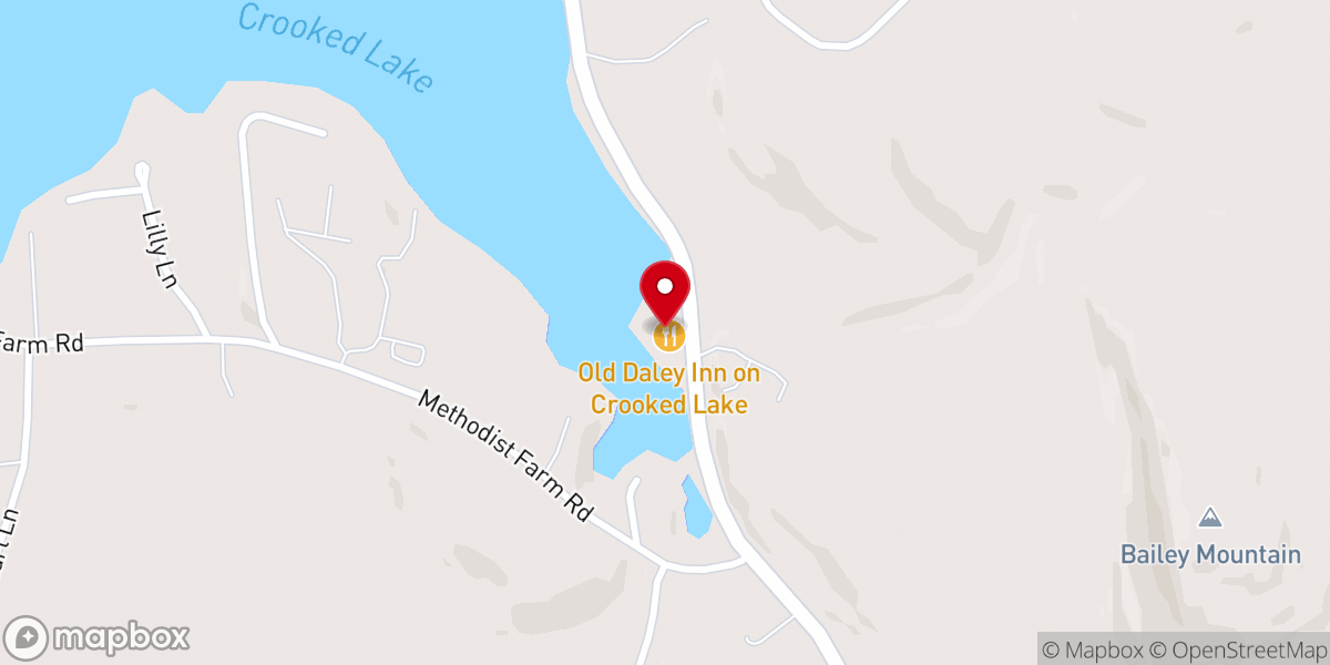 Map showing location of The Crooked Lake House