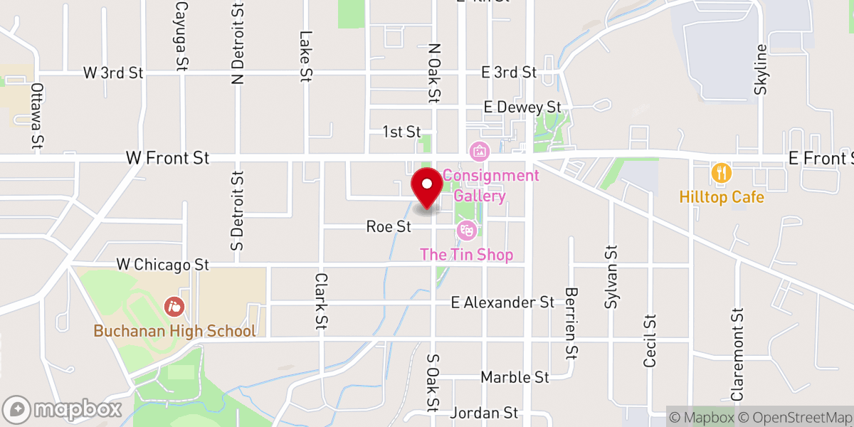 Map showing location of First United Methodist Church