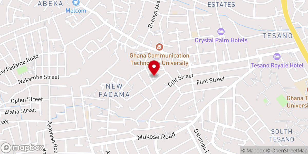 Map showing location of St.Anne Anglican Church