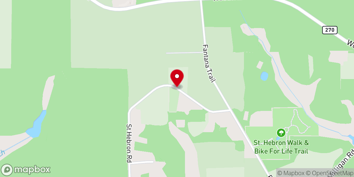 Map showing location of St. Hebron AME Church