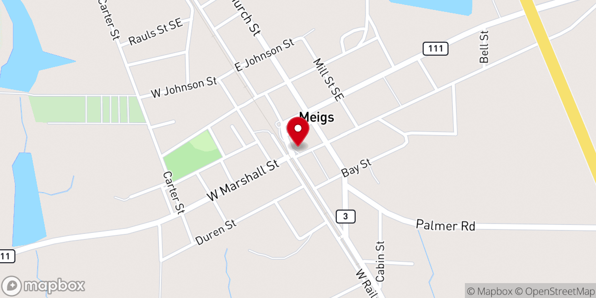 Map showing location of New Life Christian Center