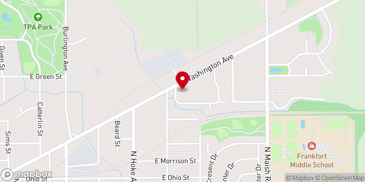 Map showing location of Harmony Baptist Church