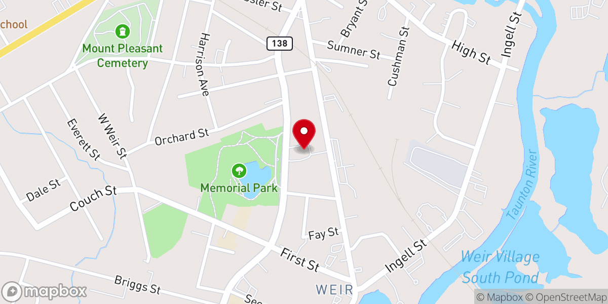 Map showing location of Memorial United Methodist Church