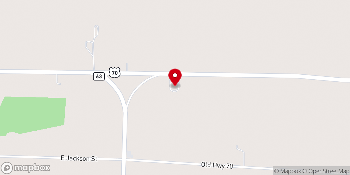 Map showing location of First Pentecostal Church Of Prairie County