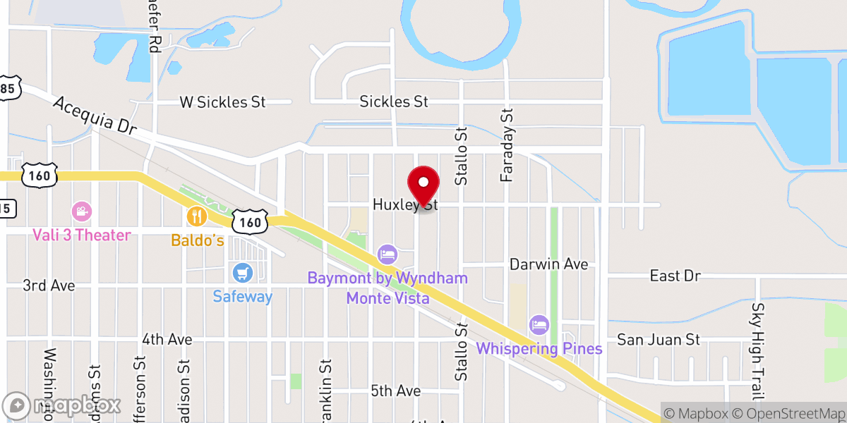 Map showing location of Monte Vista Seventh-Day Adventist Church