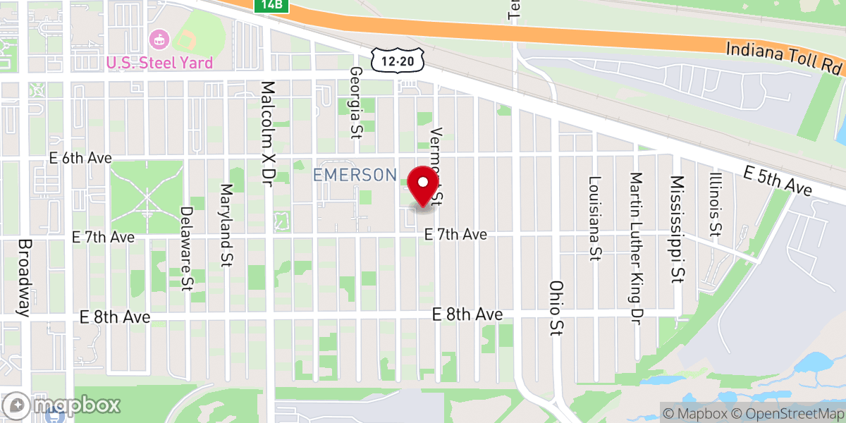 Map showing location of Saints Monica and Luke Church