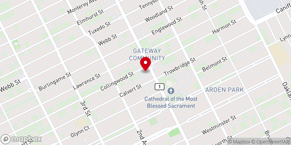 Map showing location of Center for the Works of Mercy - Catholic Charities of Southeast Michigan
