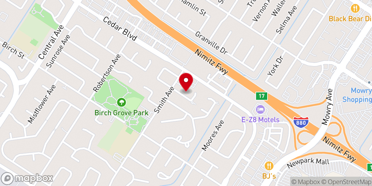 Map showing location of Grace of God Alliance Church