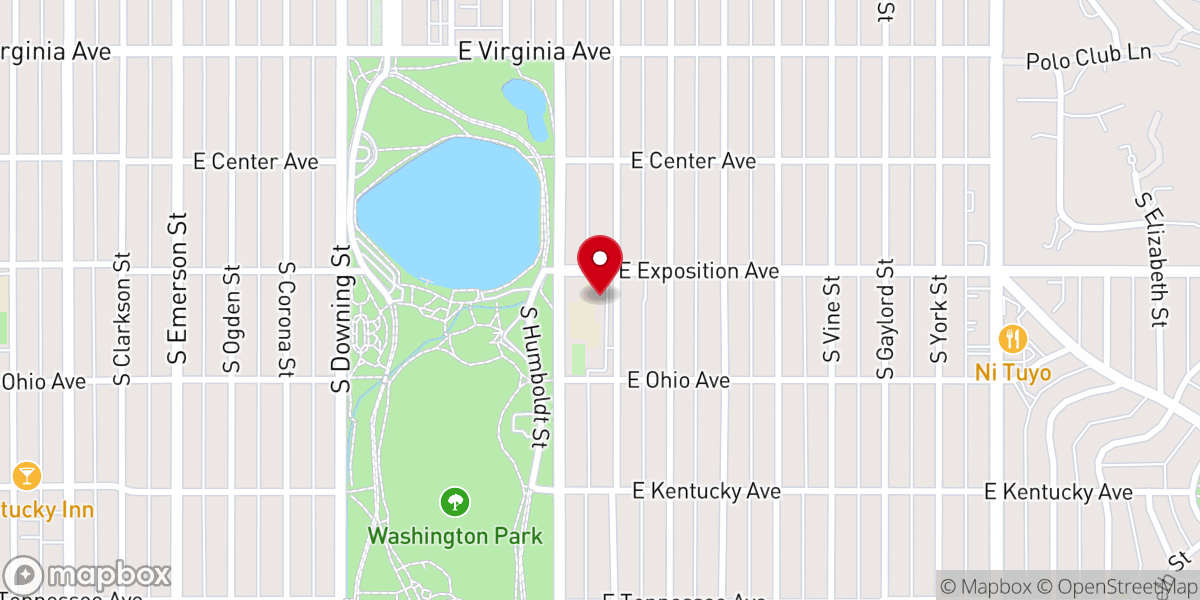 Map showing location of St. John's Church