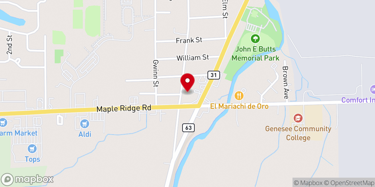 Map showing location of St. Peter Evangelical Lutheran Church