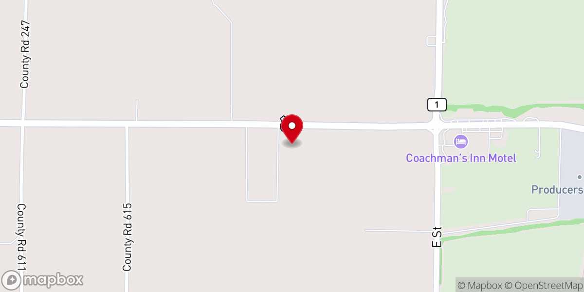 Map showing location of Calvary Fellowship Church