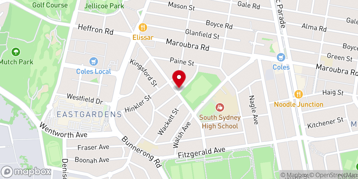 Map showing location of Wild Street Anglican Church