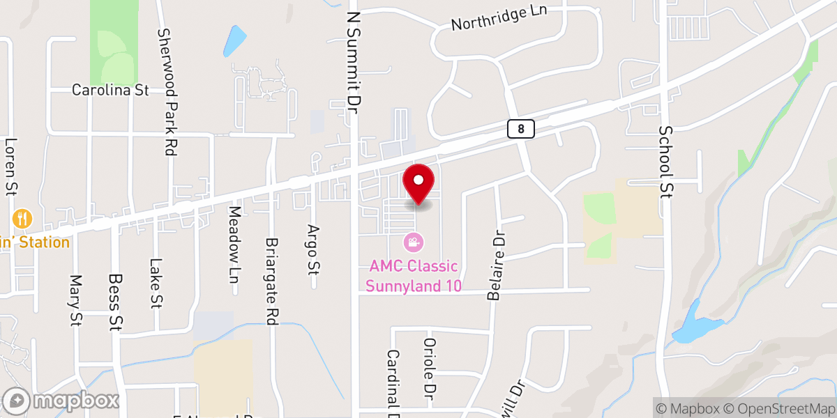 Map showing location of Living Grace Church