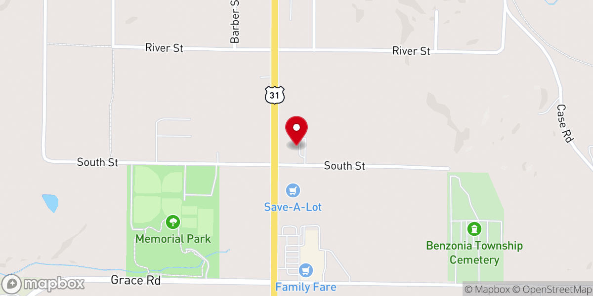 Map showing location of Faith Baptist Church