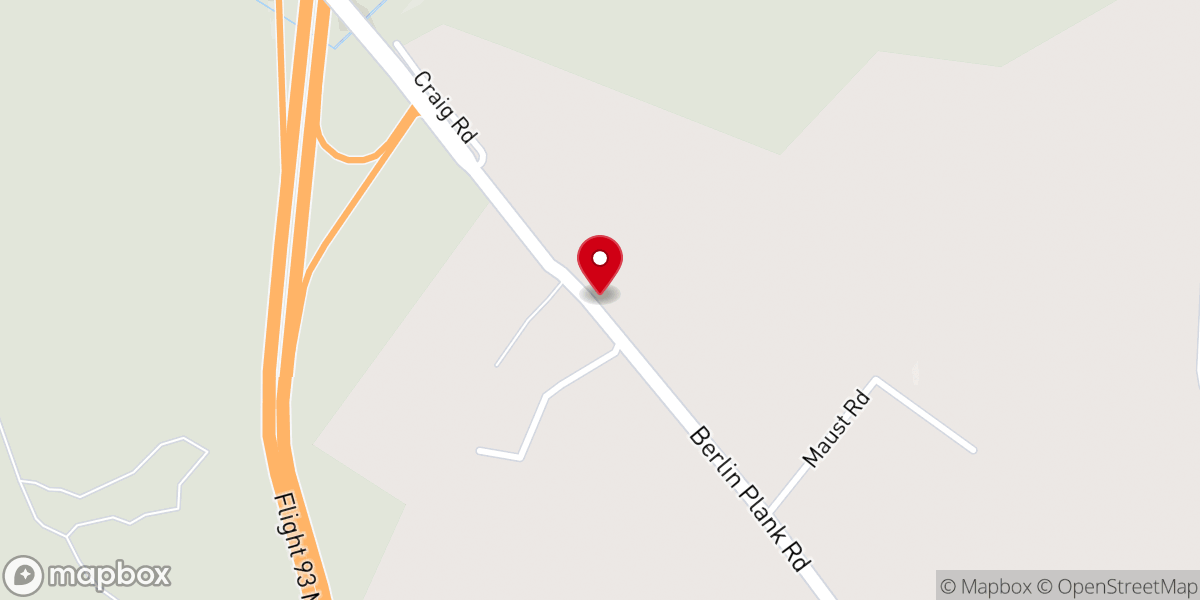 Map showing location of New Hope Baptist Church
