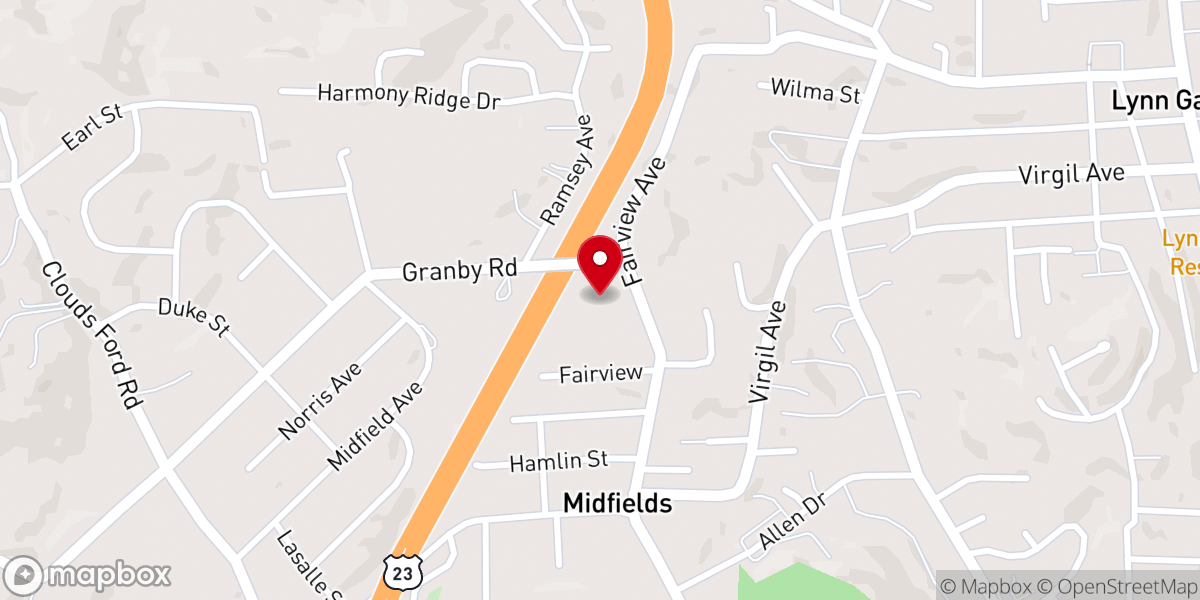Map showing location of Tabernacle of Praise
