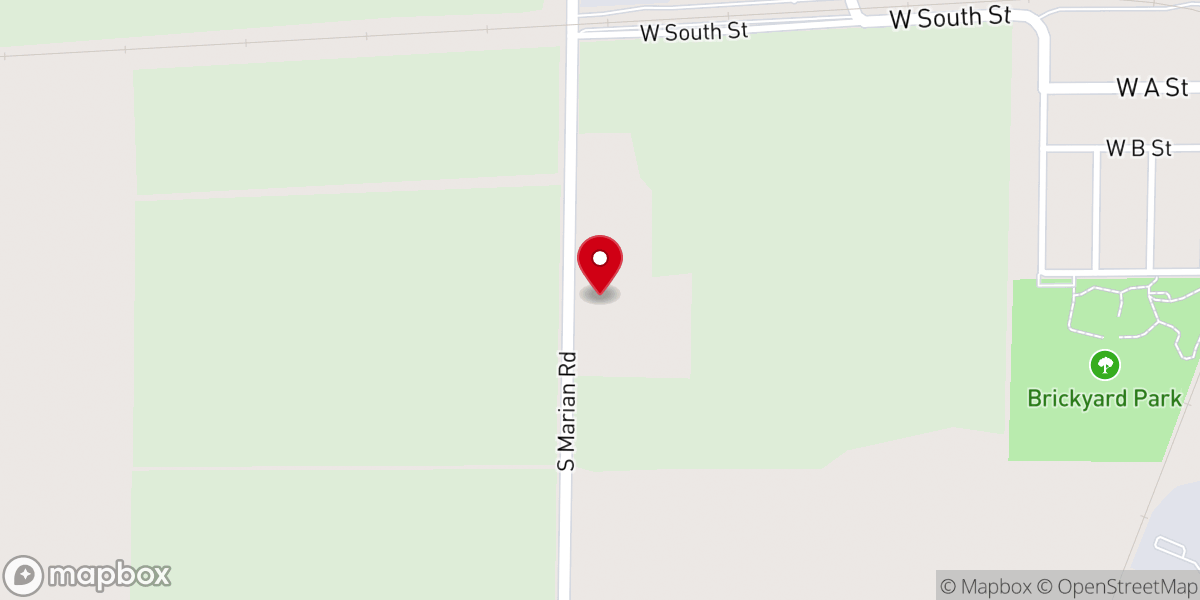 Map showing location of Zion Lutheran Church