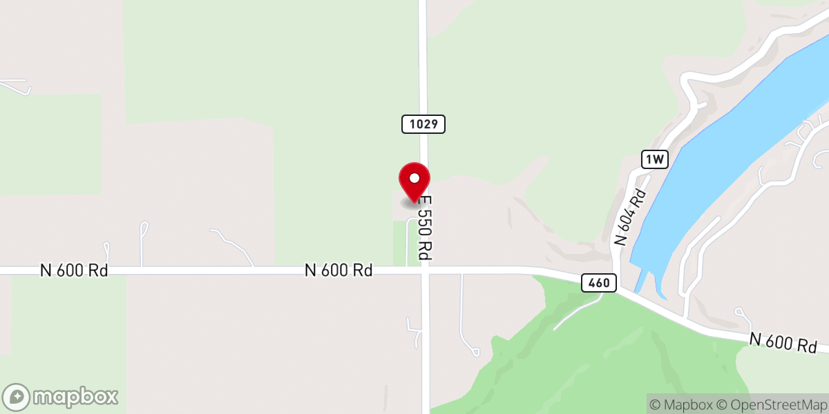 Map showing location of Washington Creek Church