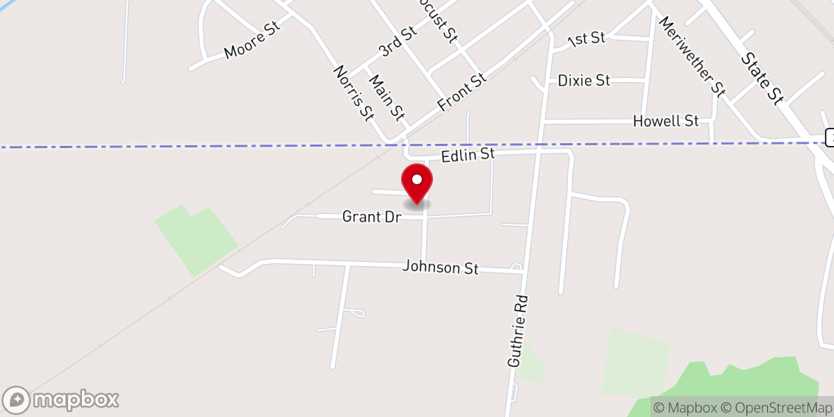 Map showing location of Guildfield Baptist Church
