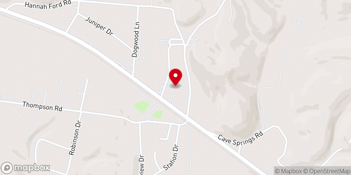 Map showing location of Pegram First Baptist Church