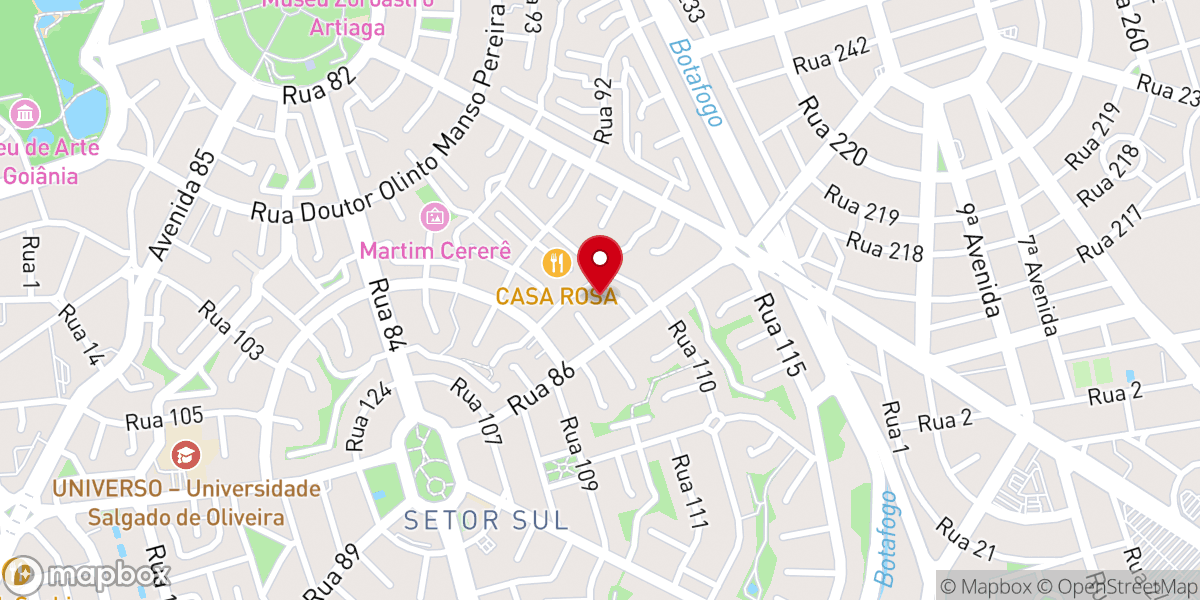 Map showing location of Igreja Batista do Setor Sul