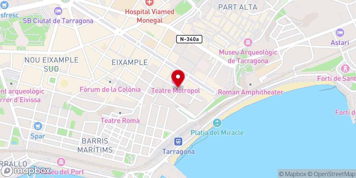 Map showing location of Cáritas Diocesana
