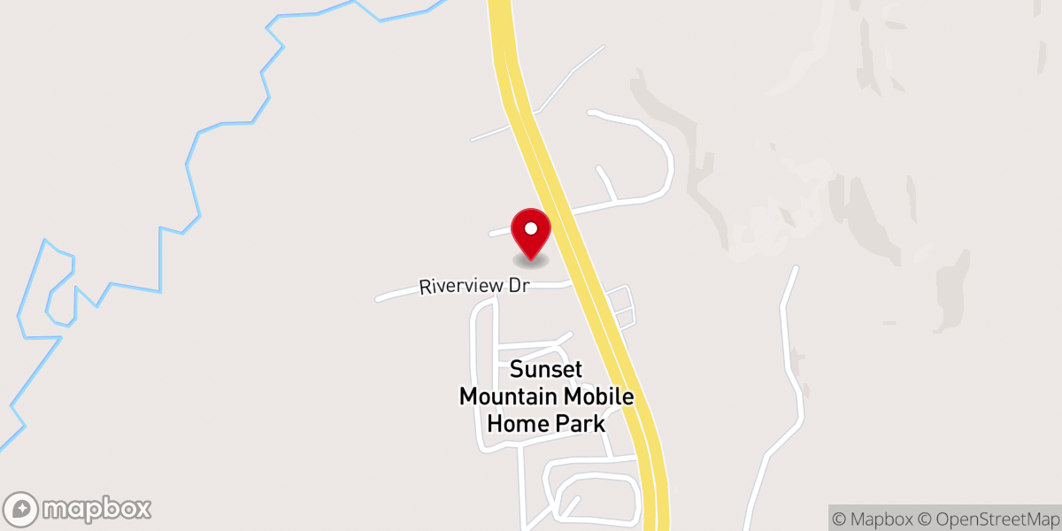 Map showing location of Riverview Baptist Church