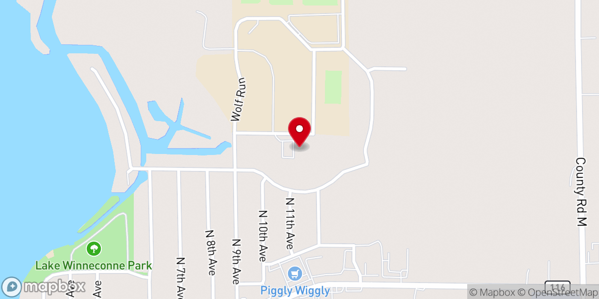Map showing location of Winneconne Christian Fellowship