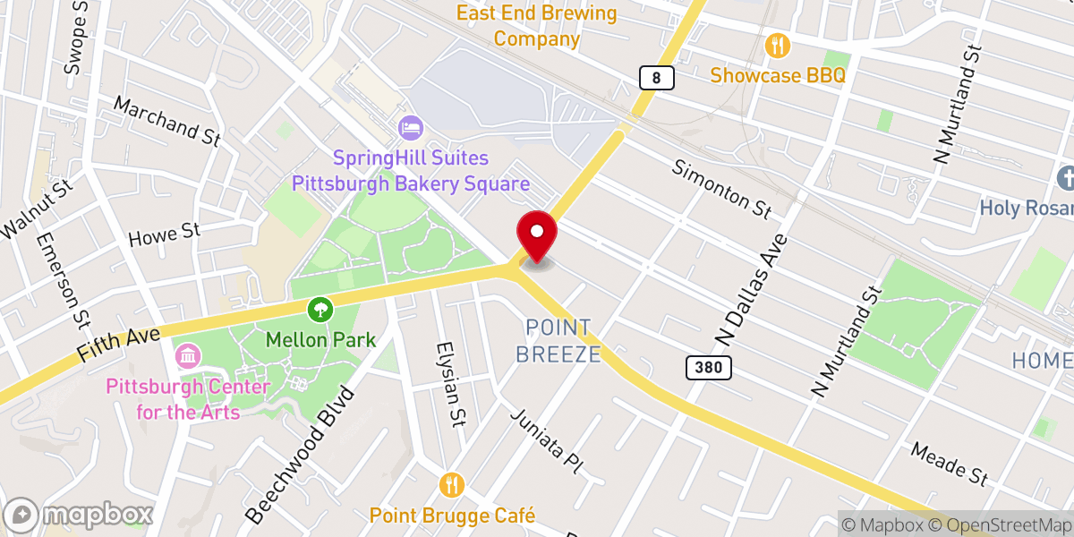 Map showing location of St Paul Baptist Church