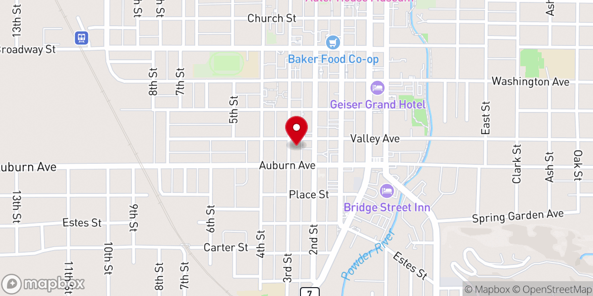 Map showing location of First Lutheran Church