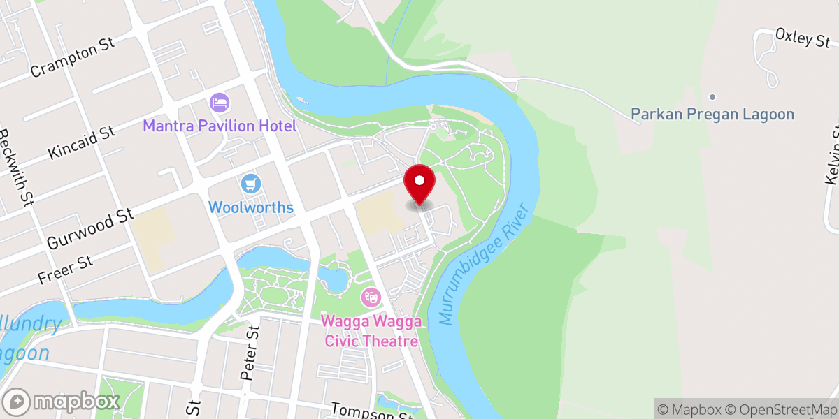Map showing location of Saint John's Anglican Church