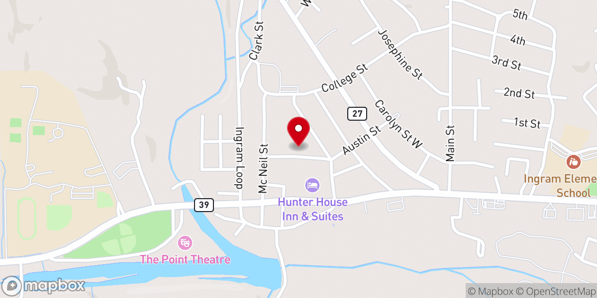 Map showing location of House of Prayer