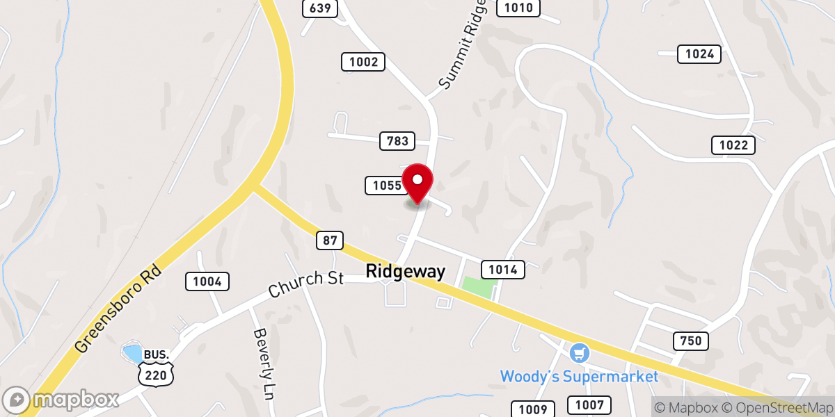Map showing location of Old Fashion Gospel Church