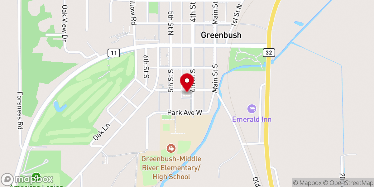 Map showing location of Blessed Sacrament Offices