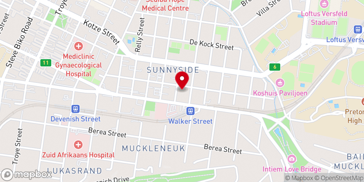 Map showing location of New Life City Church