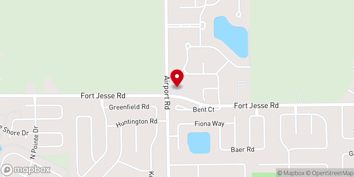 Map showing location of Cross Pointe Church of God