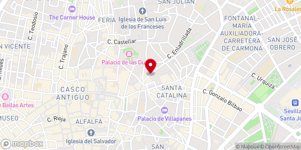 Map showing location of Iglesia de Nuestra Señora de la Consolación, "Los Terceros"