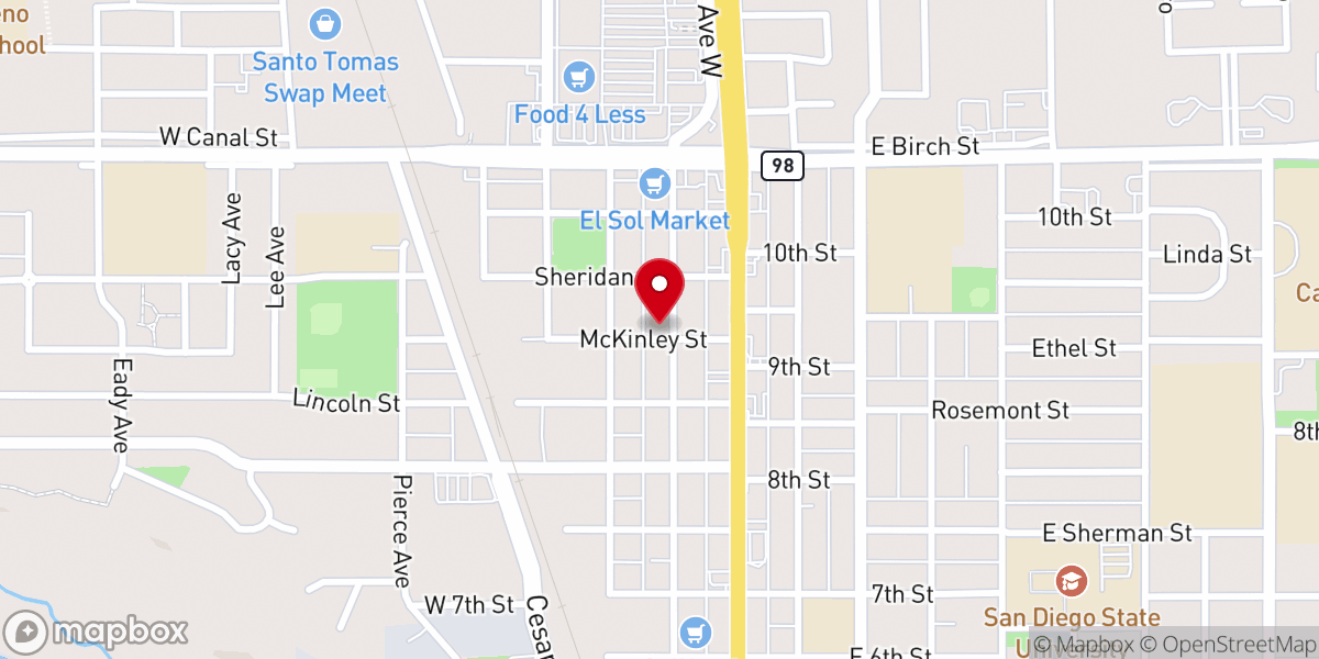 Map showing location of The Potter's House